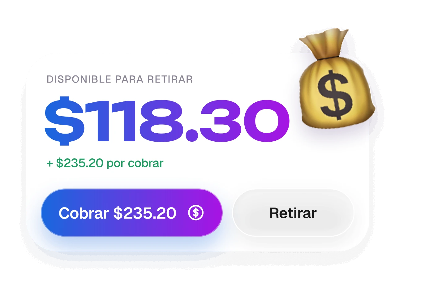 Your balance and your payout.