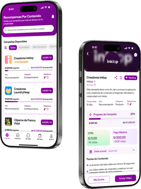 iPhone con app Inklop
